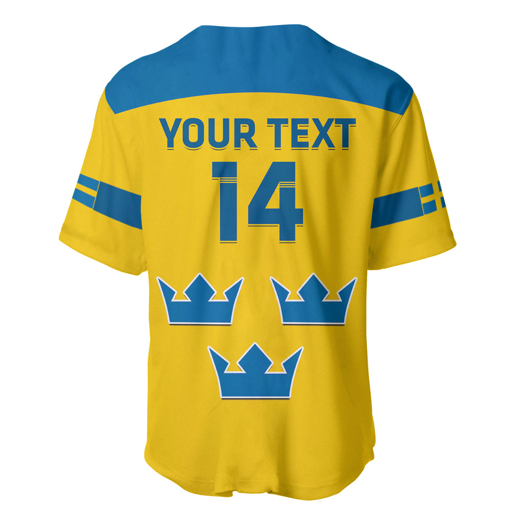 Custom Sweden Hockey Baseball Jersey 2024 Go Swedish - Wonder Print Shop