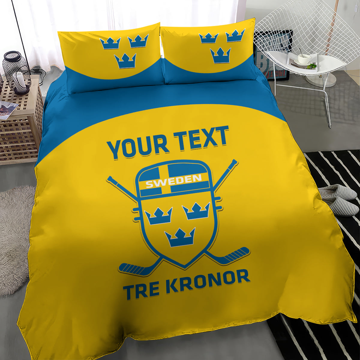 Custom Sweden Hockey Bedding Set 2024 Go Swedish - Wonder Print Shop