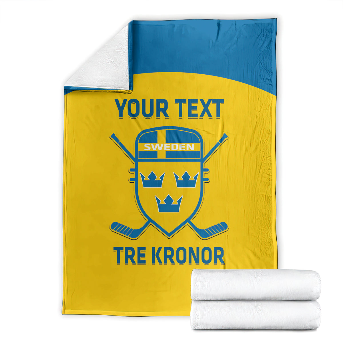 Custom Sweden Hockey Blanket 2024 Go Swedish