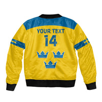 Custom Sweden Hockey Bomber Jacket 2024 Go Swedish - Wonder Print Shop