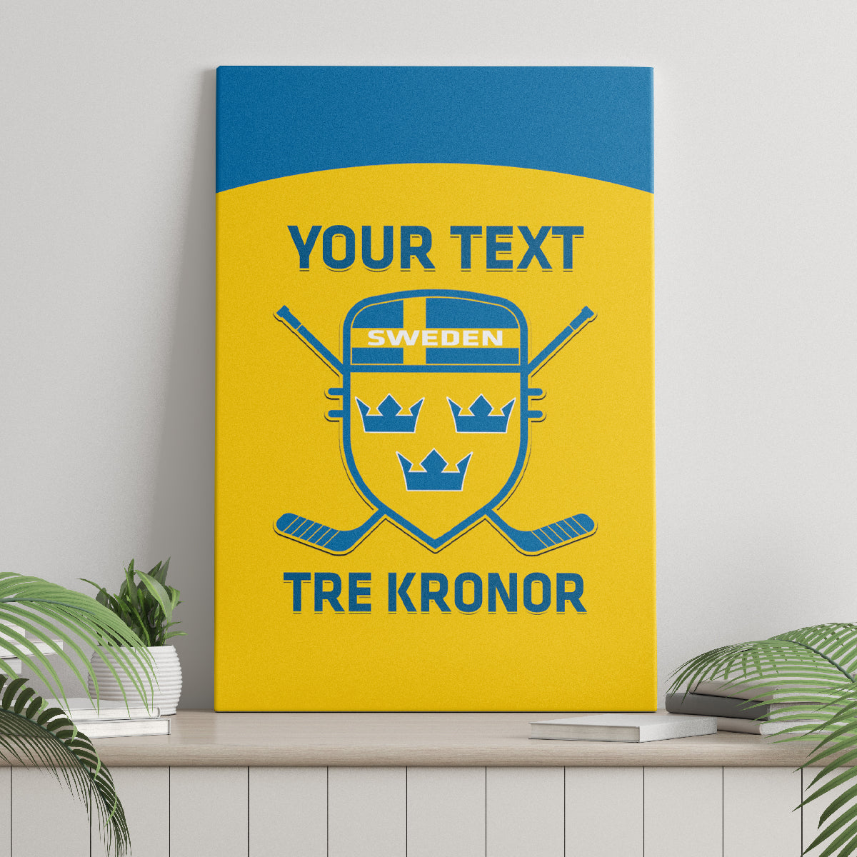 Custom Sweden Hockey Canvas Wall Art 2024 Go Swedish - Wonder Print Shop
