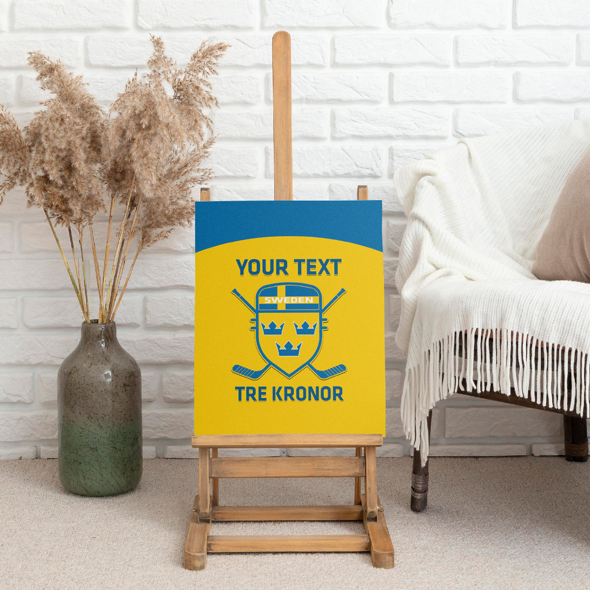 Custom Sweden Hockey Canvas Wall Art 2024 Go Swedish - Wonder Print Shop