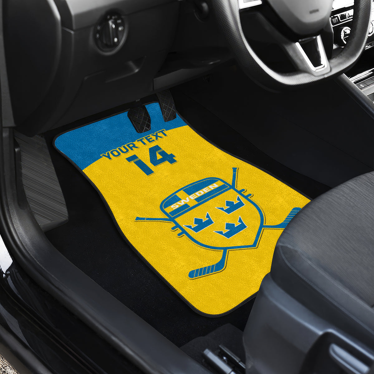 Custom Sweden Hockey Car Mats 2024 Go Swedish - Wonder Print Shop