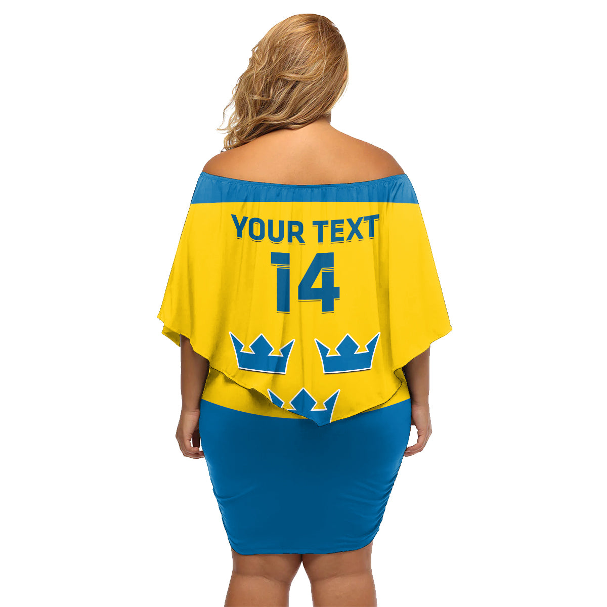 Custom Sweden Hockey Family Matching Off Shoulder Short Dress and Hawaiian Shirt 2024 Go Swedish - Wonder Print Shop