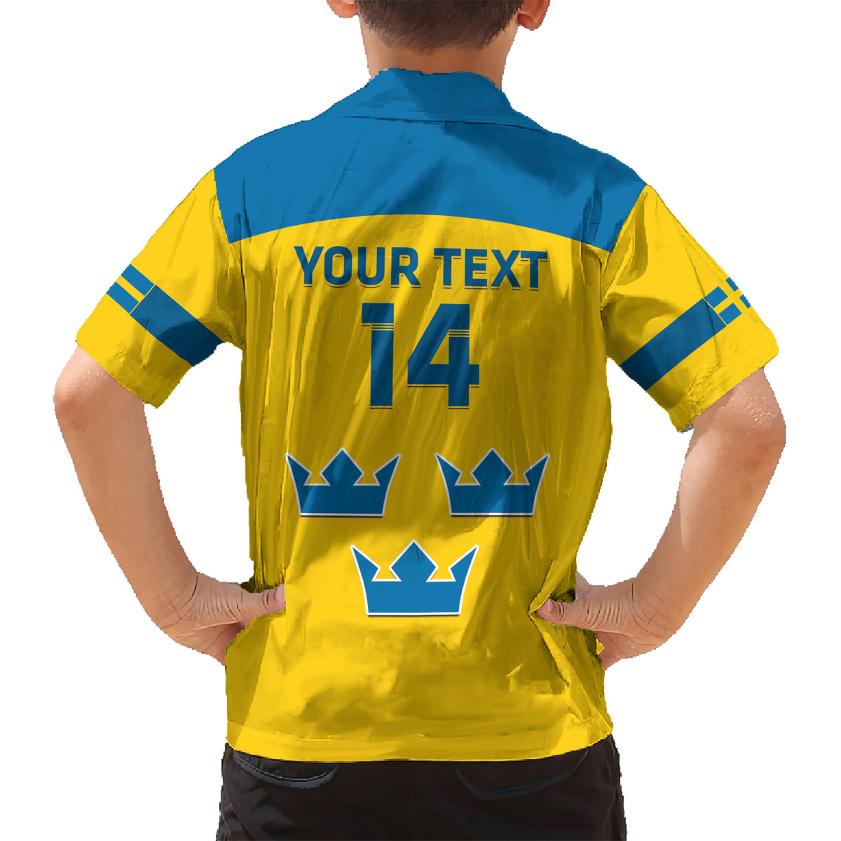 Custom Sweden Hockey Family Matching Short Sleeve Bodycon Dress and Hawaiian Shirt 2024 Go Swedish - Wonder Print Shop