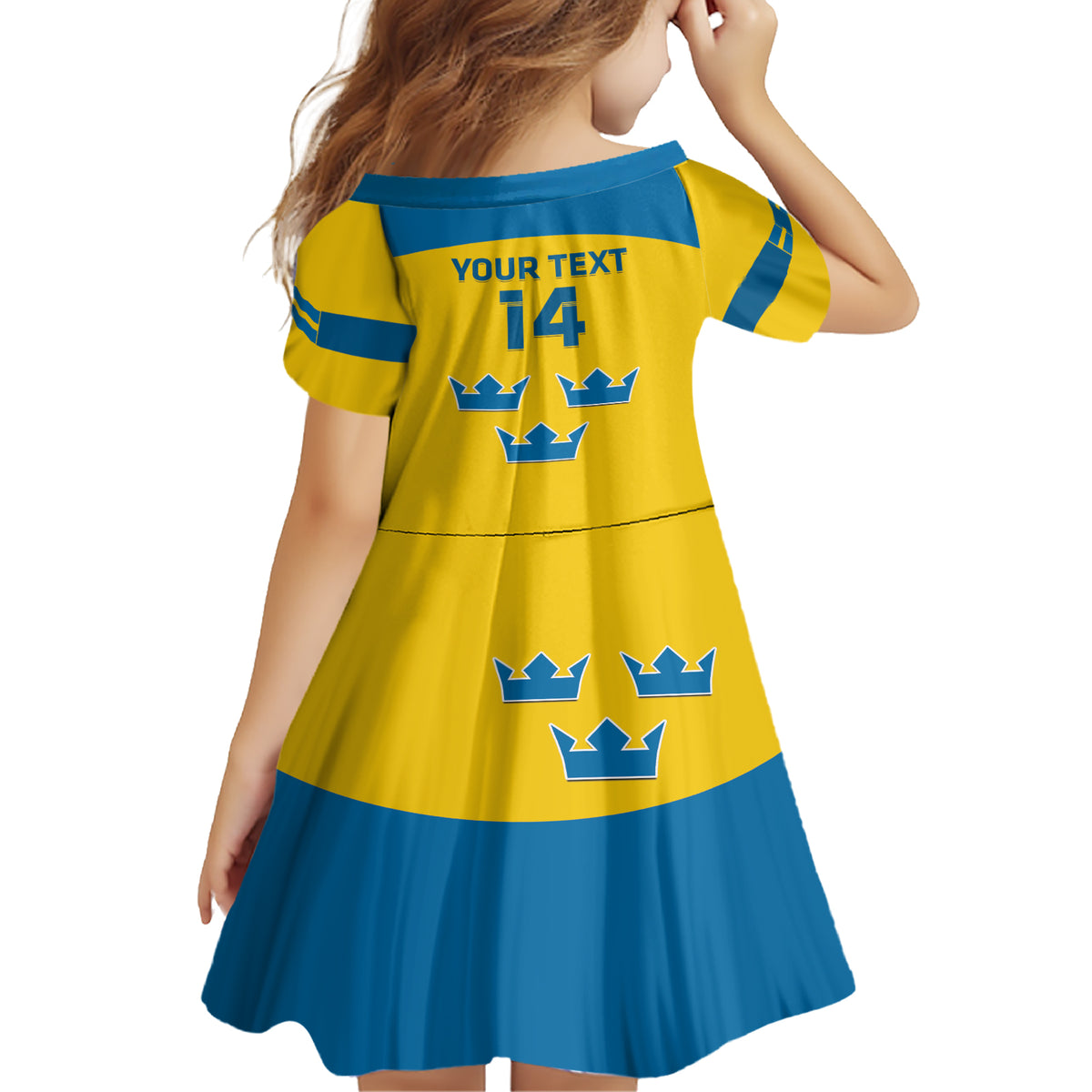 Custom Sweden Hockey Family Matching Short Sleeve Bodycon Dress and Hawaiian Shirt 2024 Go Swedish - Wonder Print Shop
