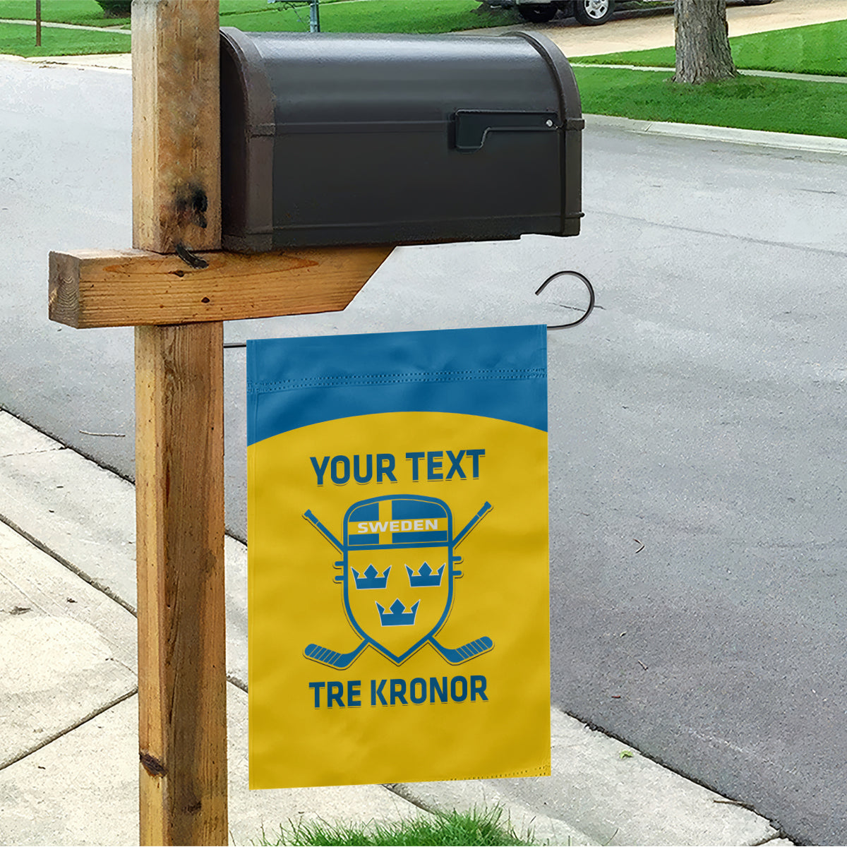 Custom Sweden Hockey Garden Flag 2024 Go Swedish - Wonder Print Shop