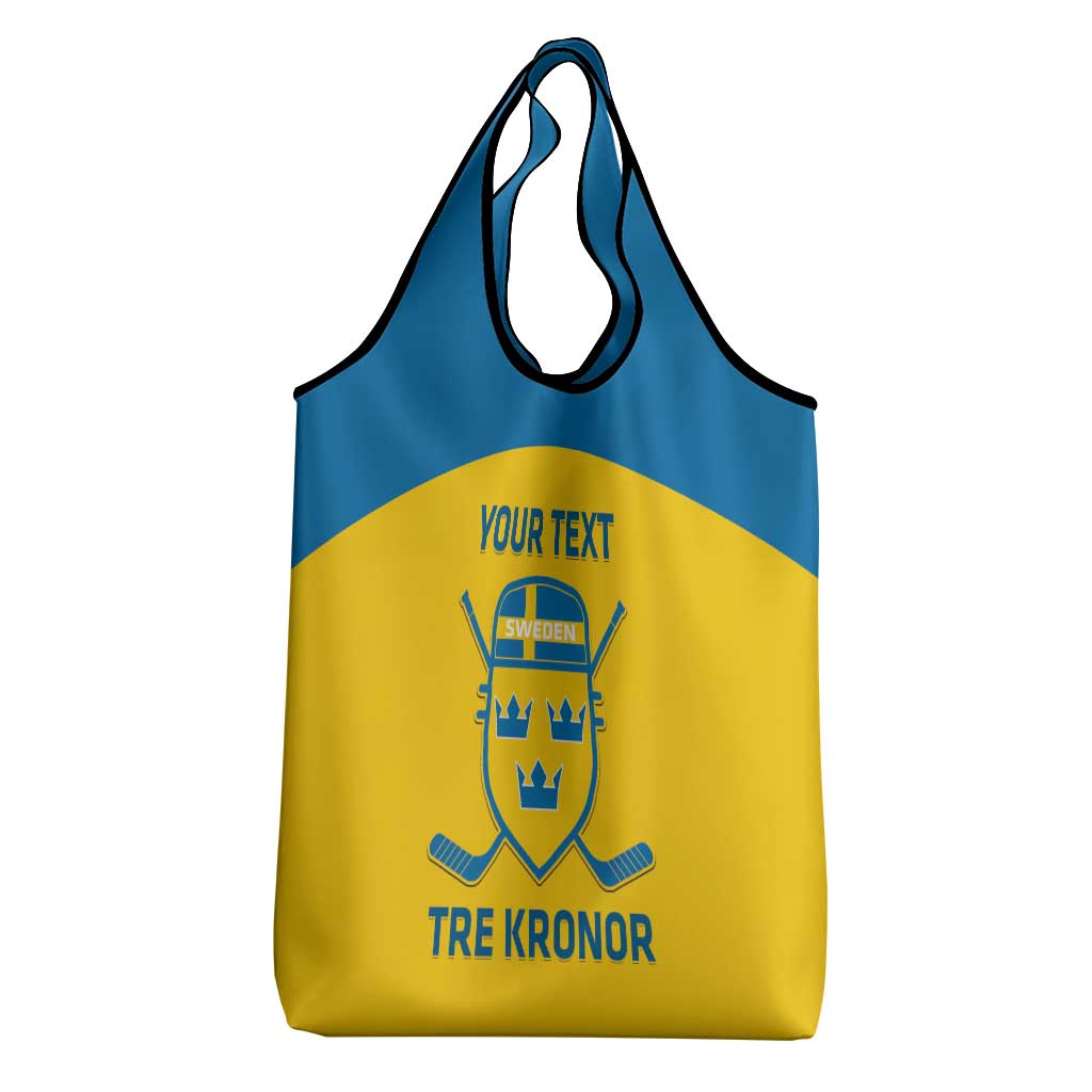 Custom Sweden Hockey Grocery Bag Go Swedish