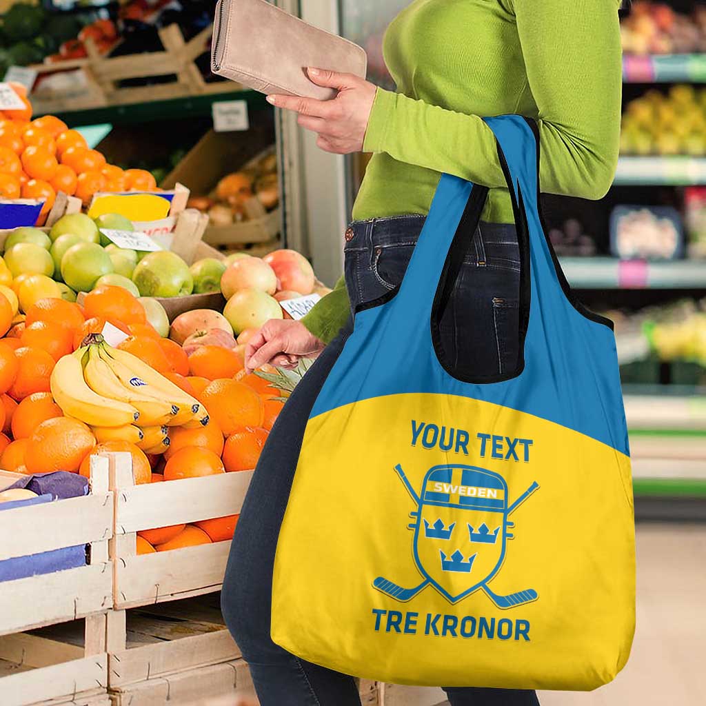 Custom Sweden Hockey Grocery Bag Go Swedish
