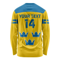 Custom Sweden Hockey Long Sleeve Shirt 2024 Go Swedish - Wonder Print Shop