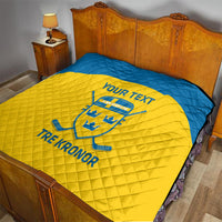 Custom Sweden Hockey Quilt 2024 Go Swedish - Wonder Print Shop