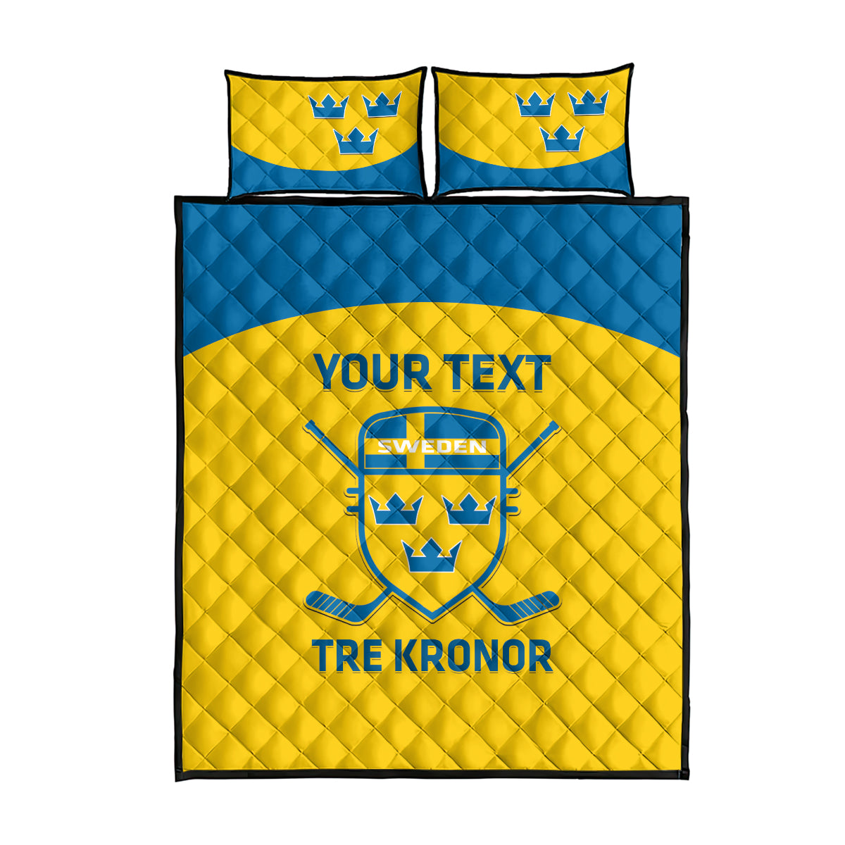 Custom Sweden Hockey Quilt Bed Set 2024 Go Swedish - Wonder Print Shop