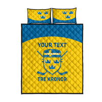 Custom Sweden Hockey Quilt Bed Set 2024 Go Swedish - Wonder Print Shop