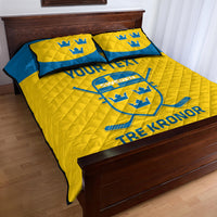 Custom Sweden Hockey Quilt Bed Set 2024 Go Swedish - Wonder Print Shop