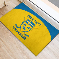 Custom Sweden Hockey Rubber Doormat 2024 Go Swedish - Wonder Print Shop