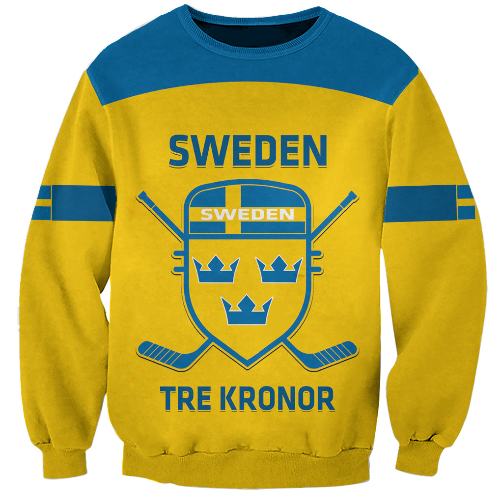 Custom Sweden Hockey Sweatshirt 2024 Go Swedish - Wonder Print Shop