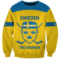 Custom Sweden Hockey Sweatshirt 2024 Go Swedish - Wonder Print Shop