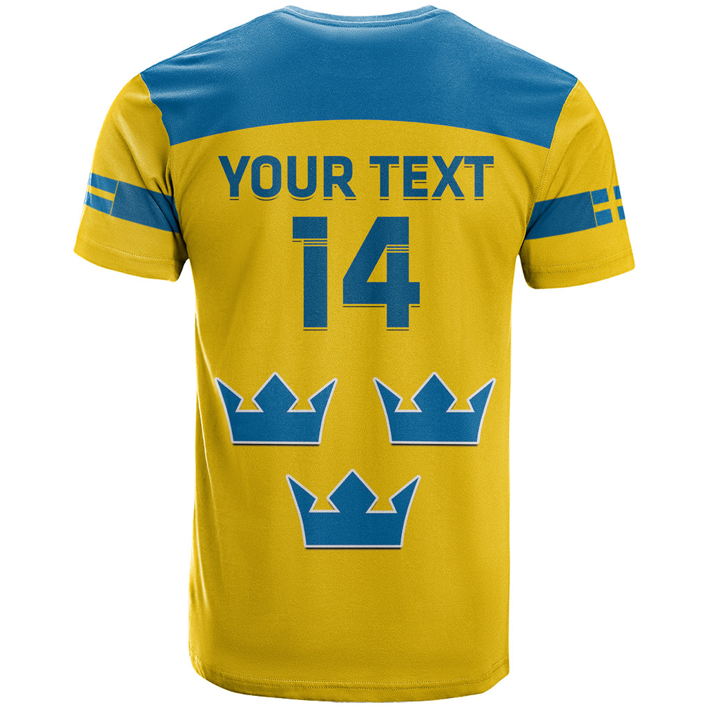 Custom Sweden Hockey T Shirt 2024 Go Swedish - Wonder Print Shop