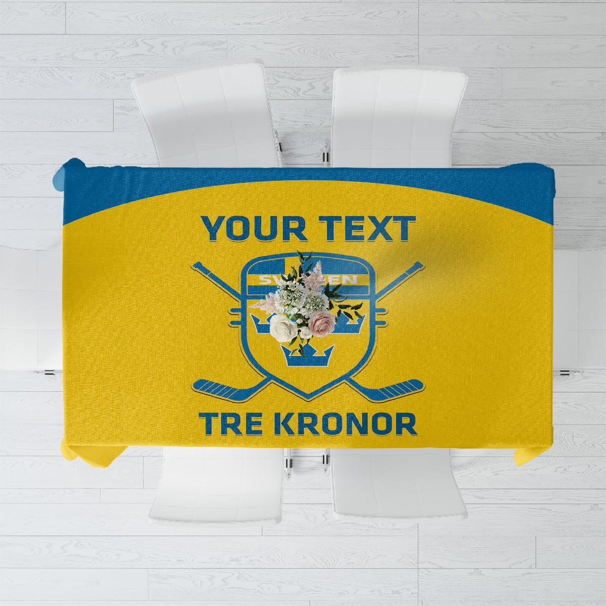 Custom Sweden Hockey Tablecloth 2024 Go Swedish - Wonder Print Shop