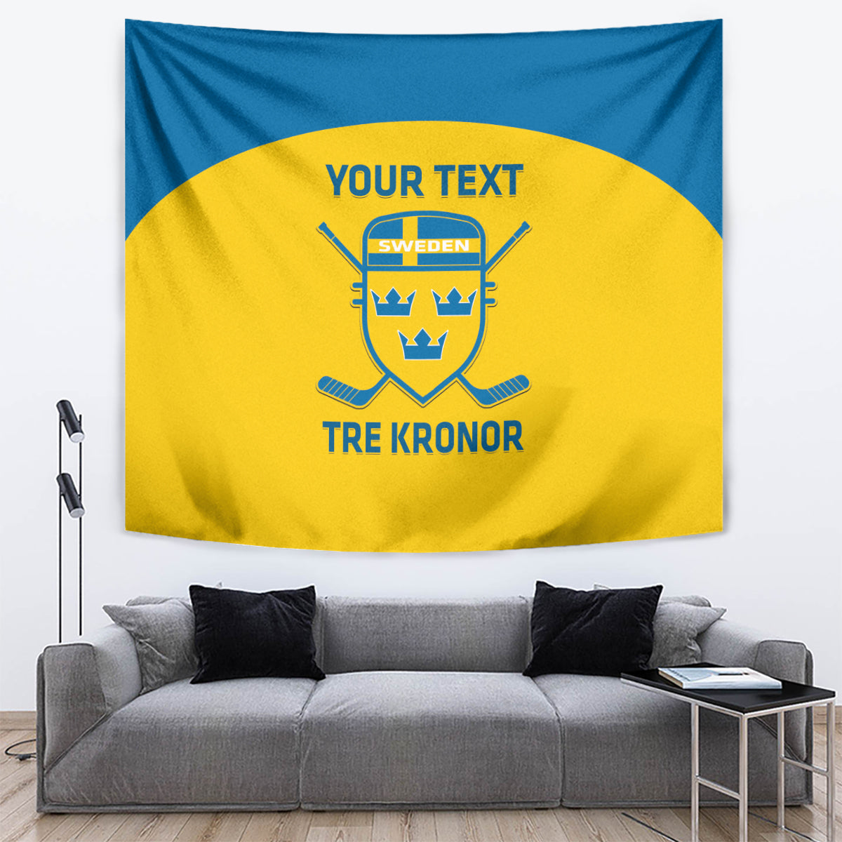 Custom Sweden Hockey Tapestry 2024 Go Swedish - Wonder Print Shop