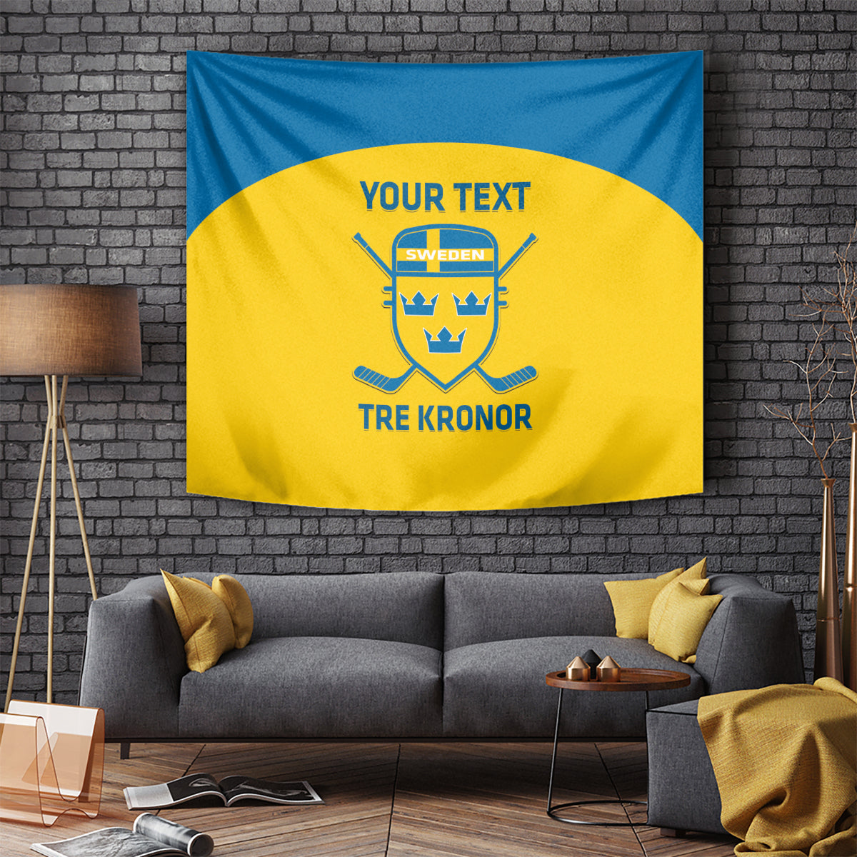 Custom Sweden Hockey Tapestry 2024 Go Swedish - Wonder Print Shop