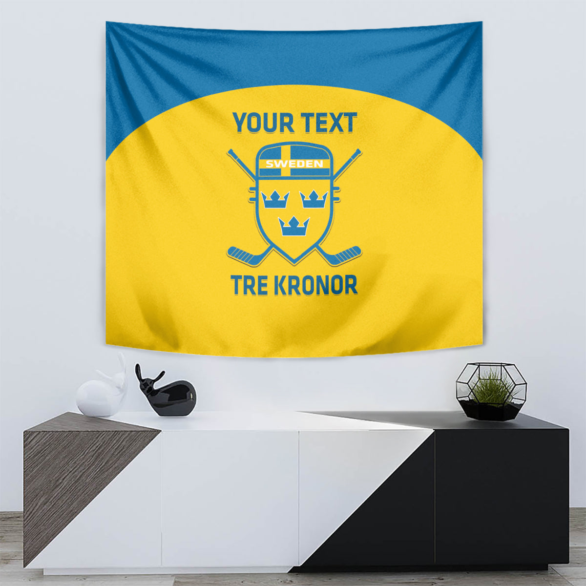 Custom Sweden Hockey Tapestry 2024 Go Swedish - Wonder Print Shop