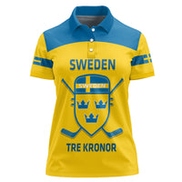 Custom Sweden Hockey Women Polo Shirt 2024 Go Swedish - Wonder Print Shop