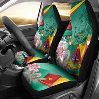 Cameroon National Day Car Seat Cover Cameroun Reunification Monument Lily Flowers