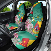 Cameroon National Day Car Seat Cover Cameroun Reunification Monument Lily Flowers