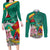 Cameroon National Day Couples Matching Long Sleeve Bodycon Dress and Long Sleeve Button Shirt Cameroun Reunification Monument Lily Flowers