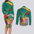 Cameroon National Day Couples Matching Long Sleeve Bodycon Dress and Long Sleeve Button Shirt Cameroun Reunification Monument Lily Flowers