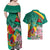 Cameroon National Day Couples Matching Off Shoulder Maxi Dress and Hawaiian Shirt Cameroun Reunification Monument Lily Flowers
