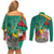 Cameroon National Day Couples Matching Off Shoulder Short Dress and Long Sleeve Button Shirt Cameroun Reunification Monument Lily Flowers