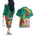 Cameroon National Day Couples Matching Off The Shoulder Long Sleeve Dress and Hawaiian Shirt Cameroun Reunification Monument Lily Flowers