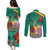 Cameroon National Day Couples Matching Puletasi and Long Sleeve Button Shirt Cameroun Reunification Monument Lily Flowers