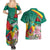 Cameroon National Day Couples Matching Summer Maxi Dress and Hawaiian Shirt Cameroun Reunification Monument Lily Flowers