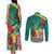 Cameroon National Day Couples Matching Tank Maxi Dress and Long Sleeve Button Shirt Cameroun Reunification Monument Lily Flowers
