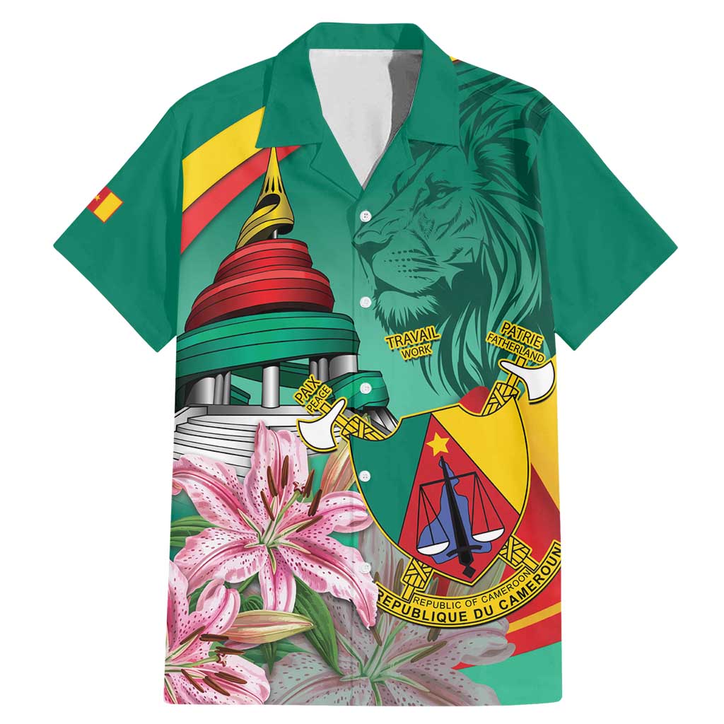 Cameroon National Day Family Matching Mermaid Dress and Hawaiian Shirt Cameroun Reunification Monument Lily Flowers