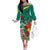 Cameroon National Day Family Matching Off The Shoulder Long Sleeve Dress and Hawaiian Shirt Cameroun Reunification Monument Lily Flowers