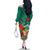 Cameroon National Day Family Matching Off The Shoulder Long Sleeve Dress and Hawaiian Shirt Cameroun Reunification Monument Lily Flowers