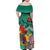 Cameroon National Day Family Matching Off Shoulder Maxi Dress and Hawaiian Shirt Cameroun Reunification Monument Lily Flowers