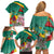 Cameroon National Day Family Matching Off Shoulder Short Dress and Hawaiian Shirt Cameroun Reunification Monument Lily Flowers