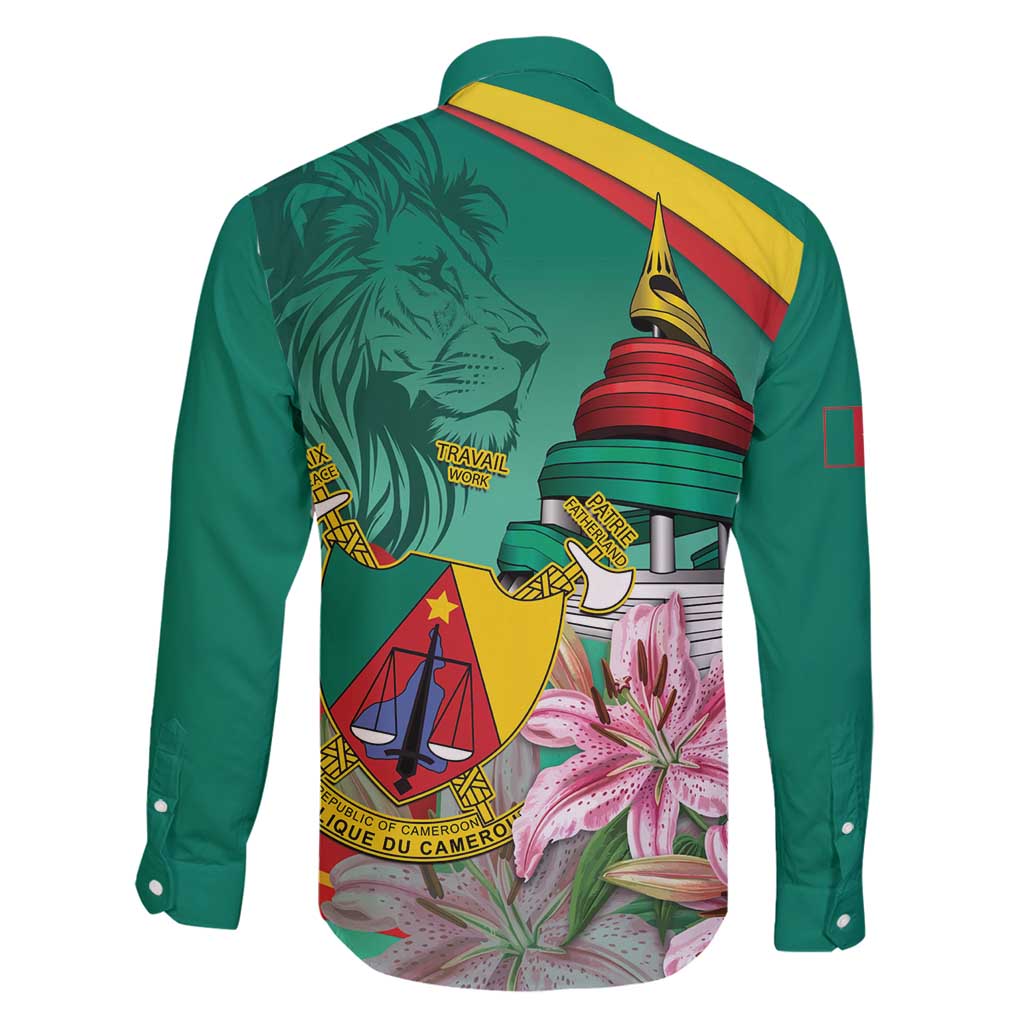 Cameroon National Day Family Matching Puletasi and Hawaiian Shirt Cameroun Reunification Monument Lily Flowers
