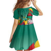Cameroon National Day Family Matching Tank Maxi Dress and Hawaiian Shirt Cameroun Reunification Monument Lily Flowers