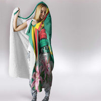 Cameroon National Day Hooded Blanket Cameroun Reunification Monument Lily Flowers