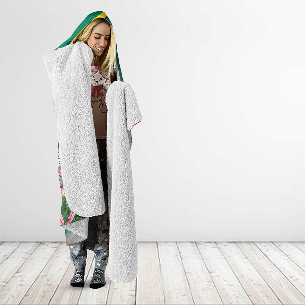 Cameroon National Day Hooded Blanket Cameroun Reunification Monument Lily Flowers