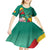 Cameroon National Day Kid Short Sleeve Dress Cameroun Reunification Monument Lily Flowers