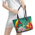 Cameroon National Day Leather Tote Bag Cameroun Reunification Monument Lily Flowers