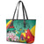 Cameroon National Day Leather Tote Bag Cameroun Reunification Monument Lily Flowers