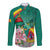 Cameroon National Day Long Sleeve Button Shirt Cameroun Reunification Monument Lily Flowers
